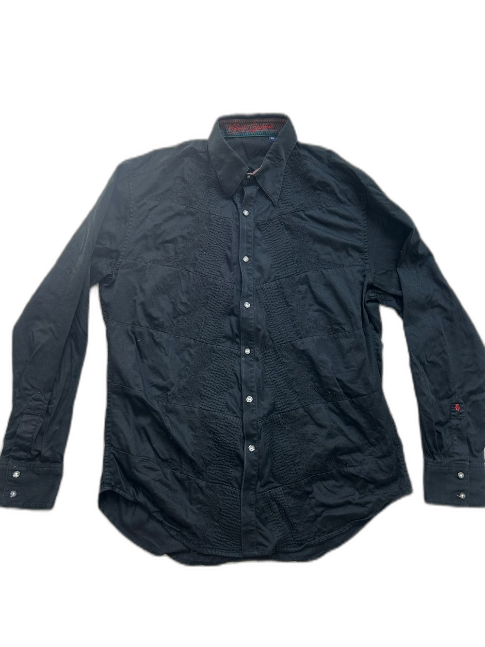 Robert Graham Black Long Sleeve Button Up Shirt Classic Fit Men's Large